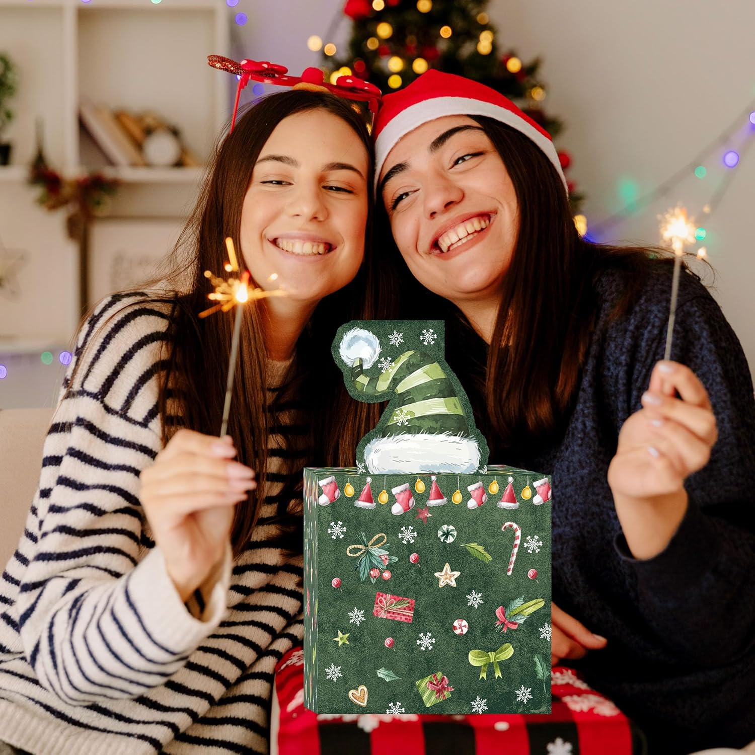 Christmas Money Pull Box with Snowman Card and Transparent Bags