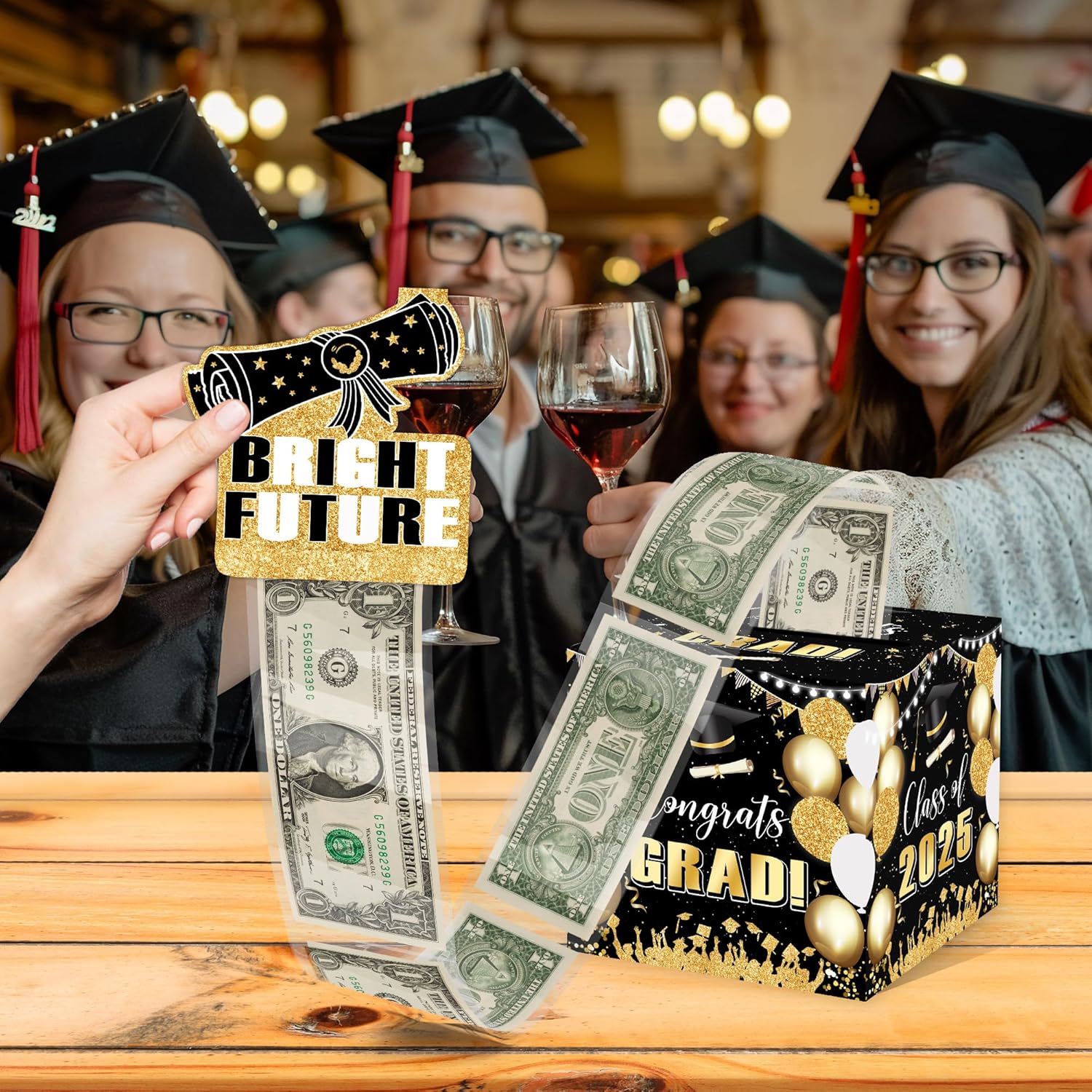 Christmas Money Pull Box with Snowman Card and Transparent Bags