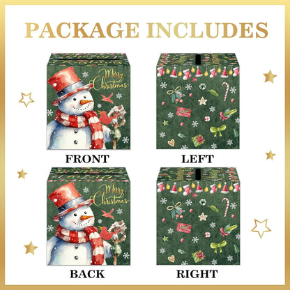 Christmas Money Pull Box with Snowman Card and Transparent Bags