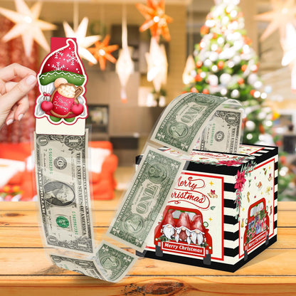 Christmas Money Pull Box with Snowman Card and Transparent Bags
