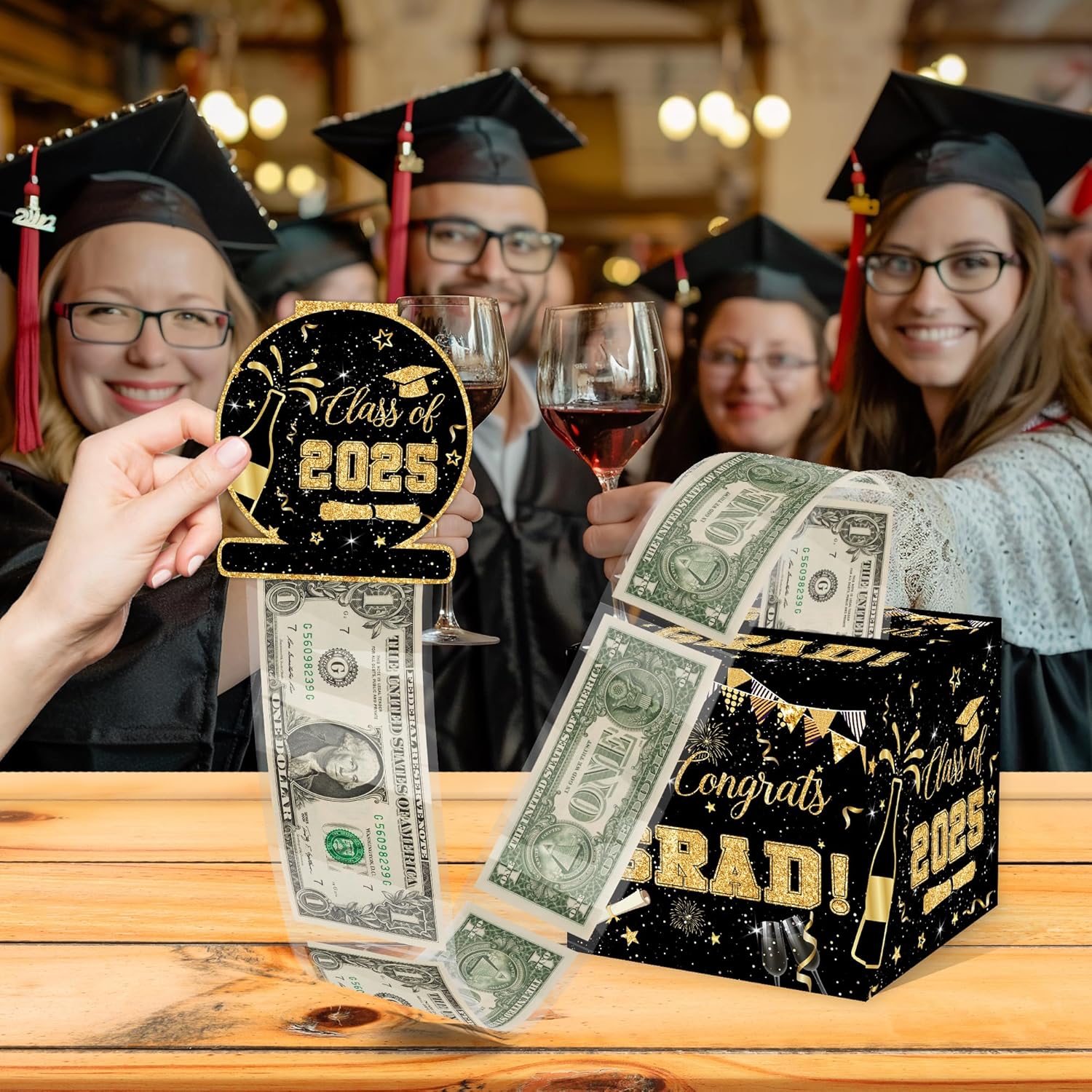 Christmas Money Pull Box with Snowman Card and Transparent Bags