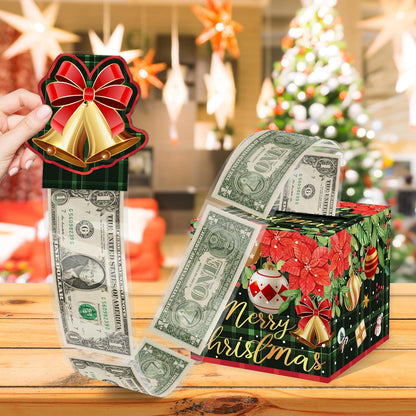 Christmas Money Pull Box with Snowman Card and Transparent Bags